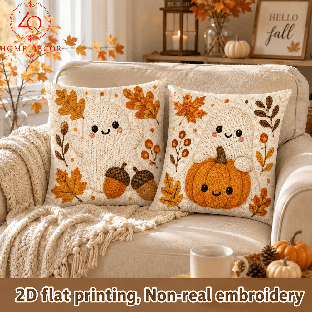 TEMU 2d 2pcs Cute Pillowcases, Single-sided Print With No Texture, Multiple Sizes , Velvet Material, Zipper Closure, Machine Washable, Pillow Inserts