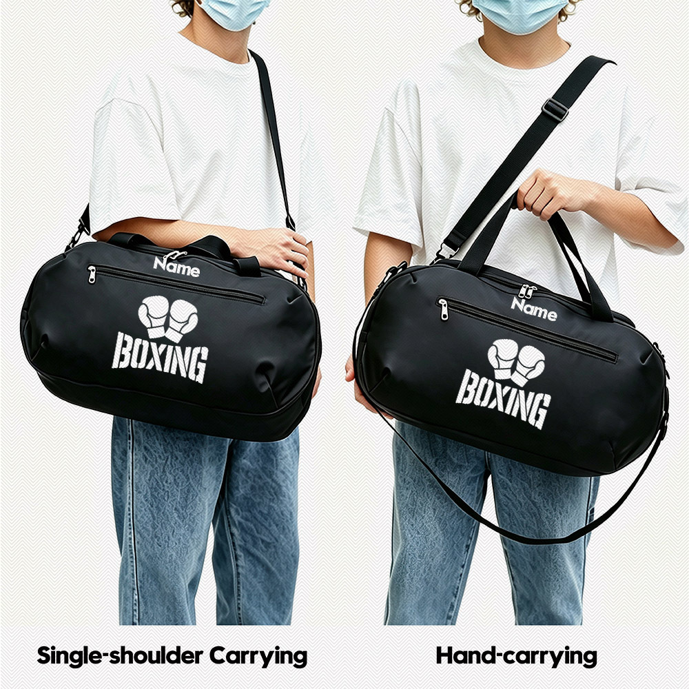 Custom Boxing-Themed Personalized Name Gym Bag