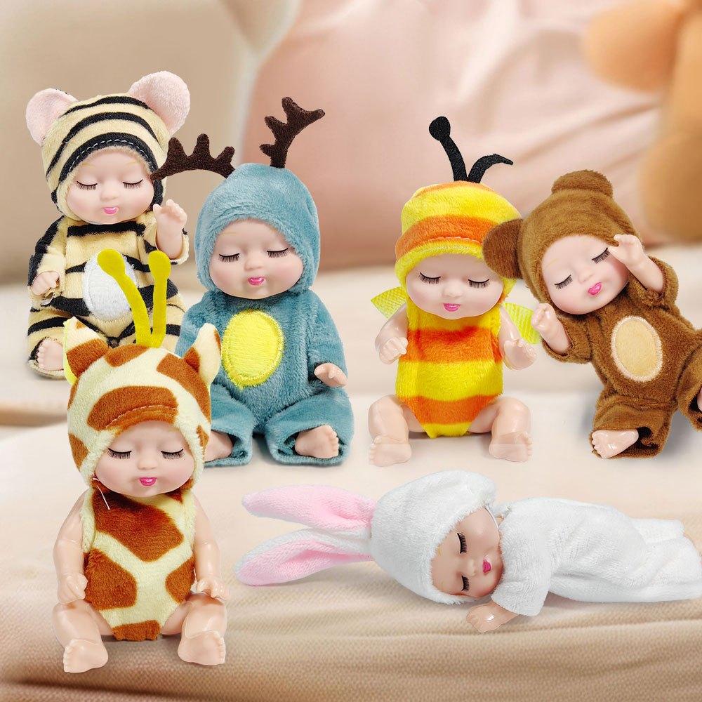 Mini Sleeping Doll Toy Set with 6 Styles
