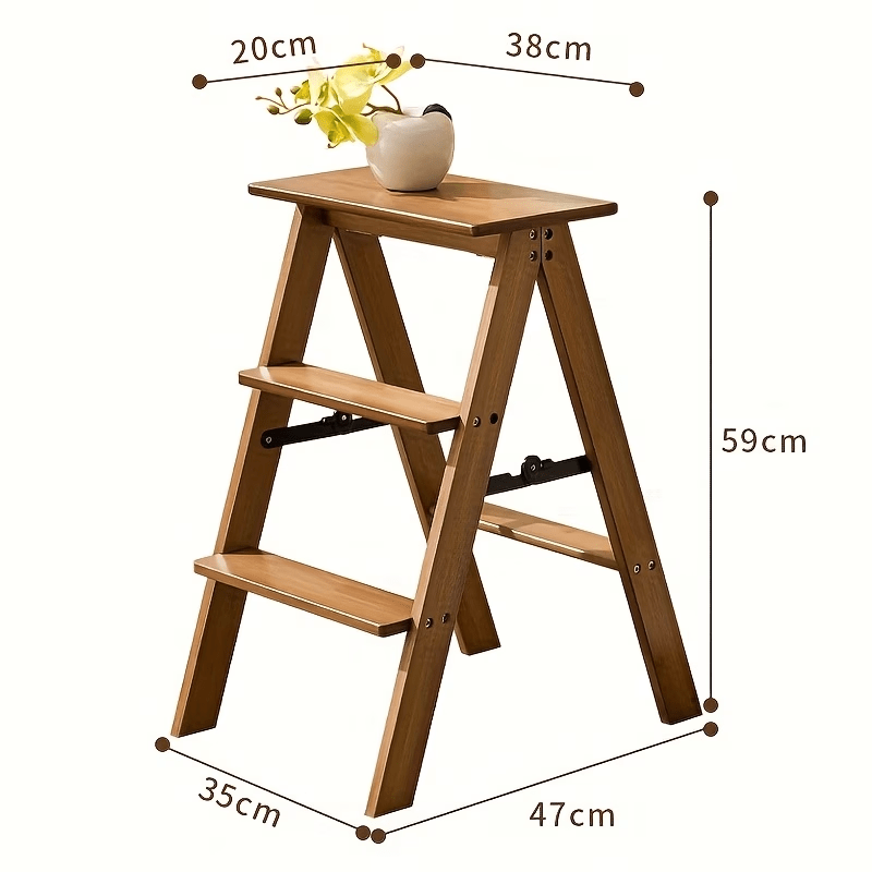 TEMU Multi Functional 3 Tier Folding Ladder Stool, A Portable And Thickened Ladder Suitable For Use In Kitchens, Living Rooms, Bedrooms, And Outdoors