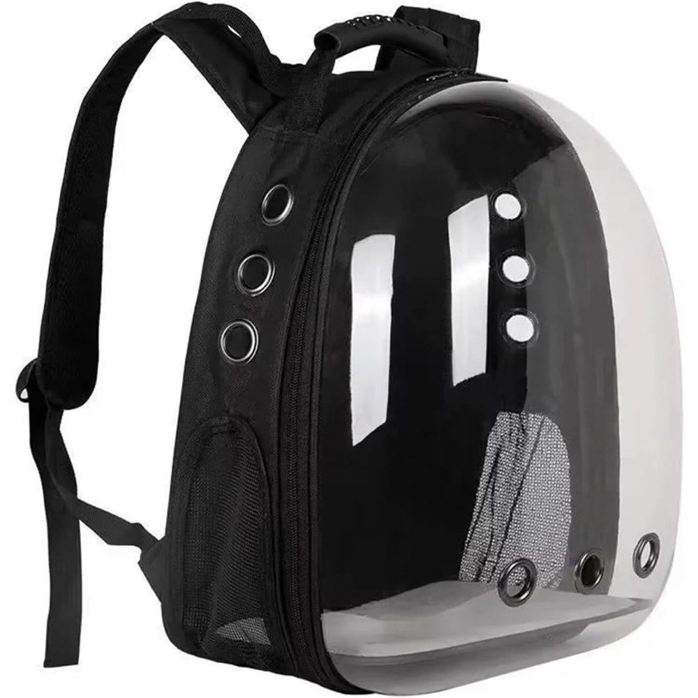 Image of 1pc Pet Backpack For Pod Breathable Travel Bag Pet 40x36x27cm Black For Outdoor Hiking Car Use