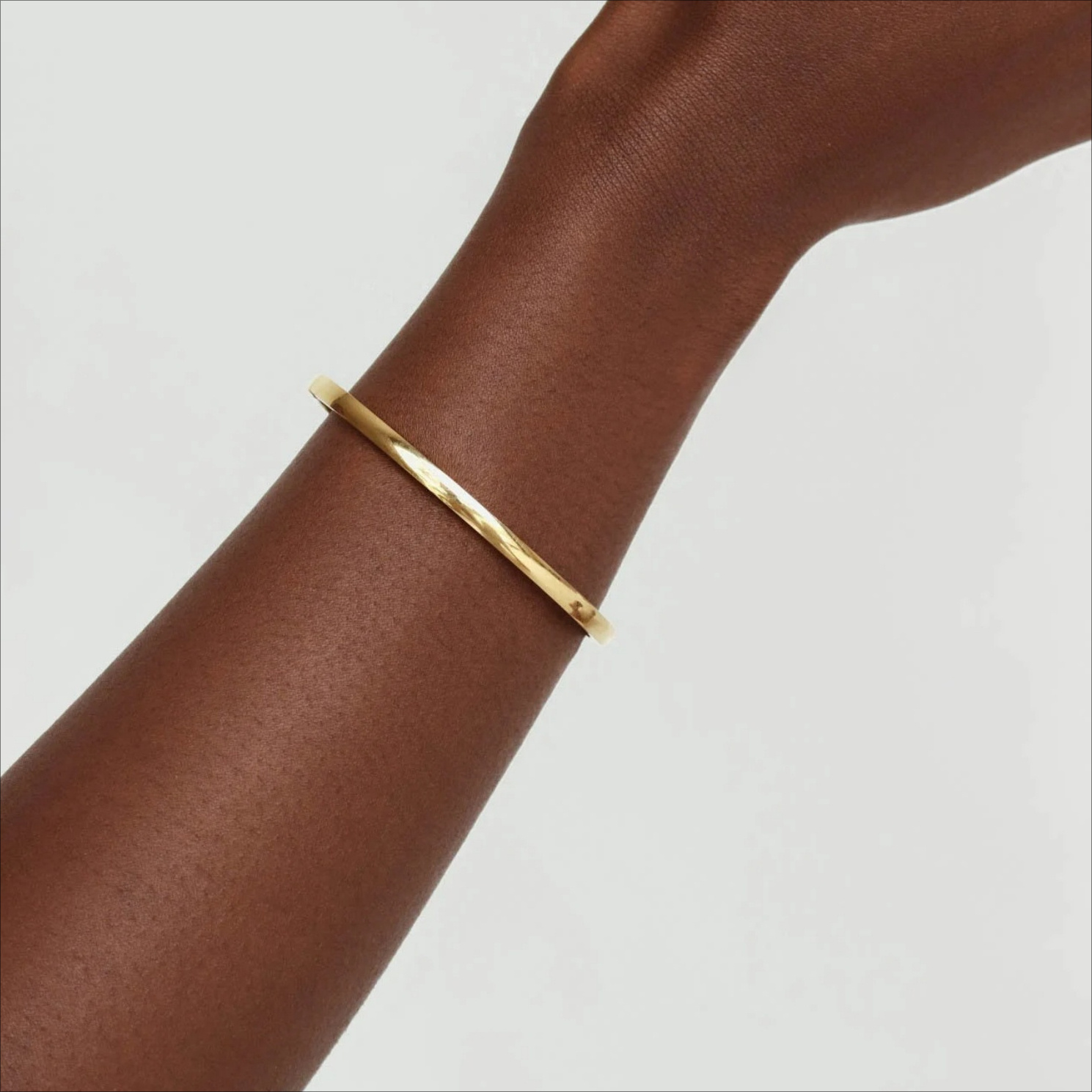 

18k Golden Plated Stainless Steel Bangle Bracelet Golden Cuff Bracelet Layering Bracelet Bracelet For Women