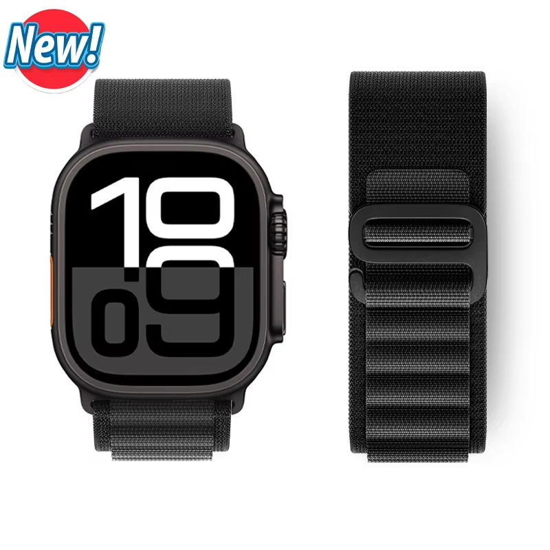 TEMU Cinturino compatibile con Apple Watch Ultra//Serie 12/11/10/SE/9/8/7/6/5/4, cinturino con fibbia espandibile, cinturino ad anello sportivo, per