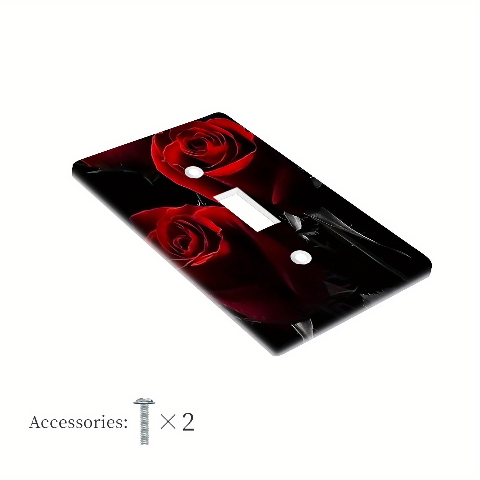 TEMU 1pc 1gang/2gang Valentine's Switch Cover Plate Decorative For Bedrooms, Bathrooms, And Kitchen - Electrical