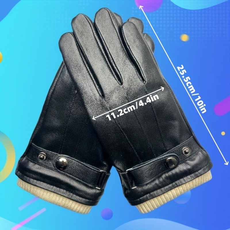 Gants d'hiver pour hommes avec écran tactile - Conception intégrale en peau de mouton douce avec dragonne réglable, gants marrons pour temps froid, un cadeau élégant idéal pour papa ou mari, gants en cuir à la mode | Conception durable, cadeau de Noël et du Nouvel An.