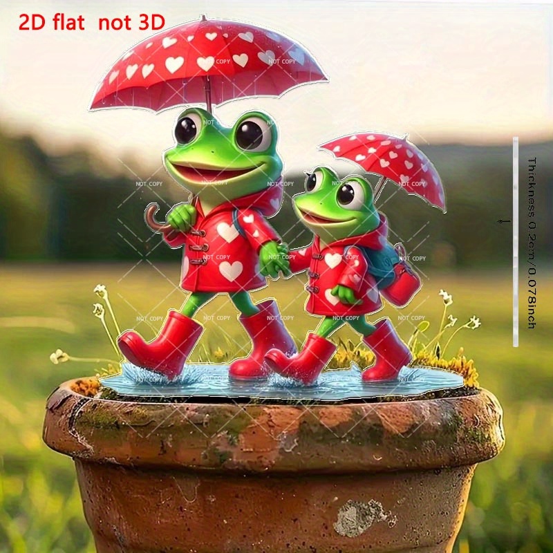 TEMU 2d Flat 2d Flat 2d Flat 2d Flat 2d Flat Printing 1pc 2d Flat Acrylic Handinhand Umbrella Frog Suitable For Courtyard Lawn And TEMU 2d Flat 2d Flat 2d Flat 2d Flat 2d Flat Printing 1pc 2d Flat Acrylic Handinhand Umbrella Frog Suitable For Courtyard Lawn And
