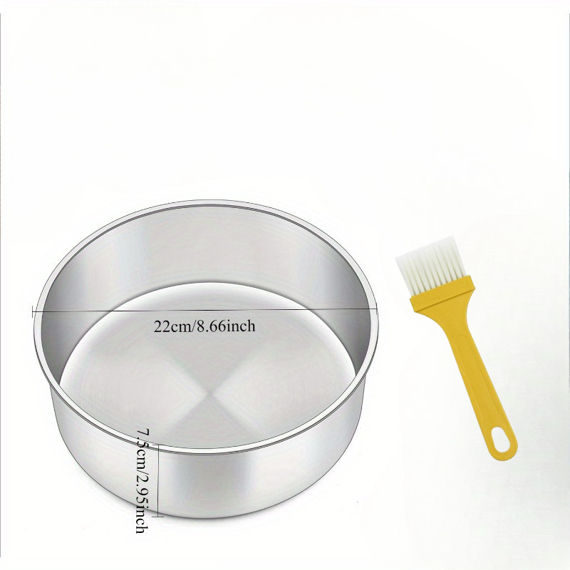 TEMU 1pc, Round Cake Mold, 8-inch Fixed Base, Ideal For Baking Sweet Cakes, Bread, And Basques, Used As A Container For Fruits, Snacks, And Pastries.