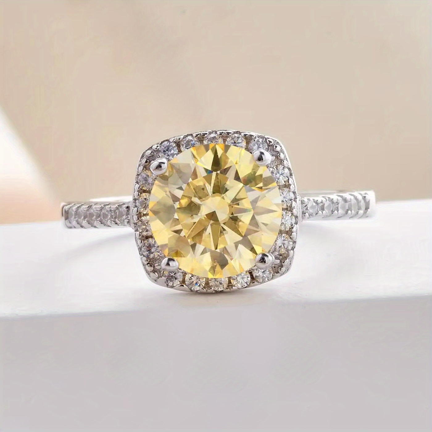 Women's 1/2/3 Carats S925 Moissanite Engagement Ring, Elegant Gift