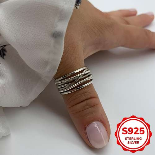 925 Sterling Silver Wide Band Statement Thumb Ring | Men Women Stackable