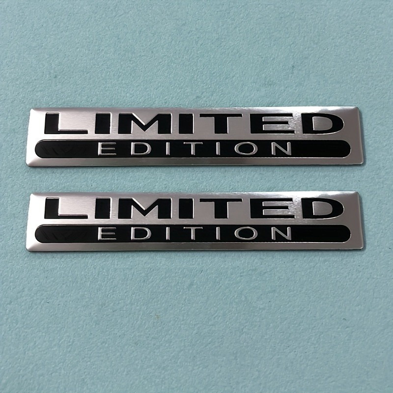 Image of 2pcs Metal Edition 3d Car Body Badge Sticker Trunk Edition Fender Emblem Decal Additions Car Motorcycle Bicycle