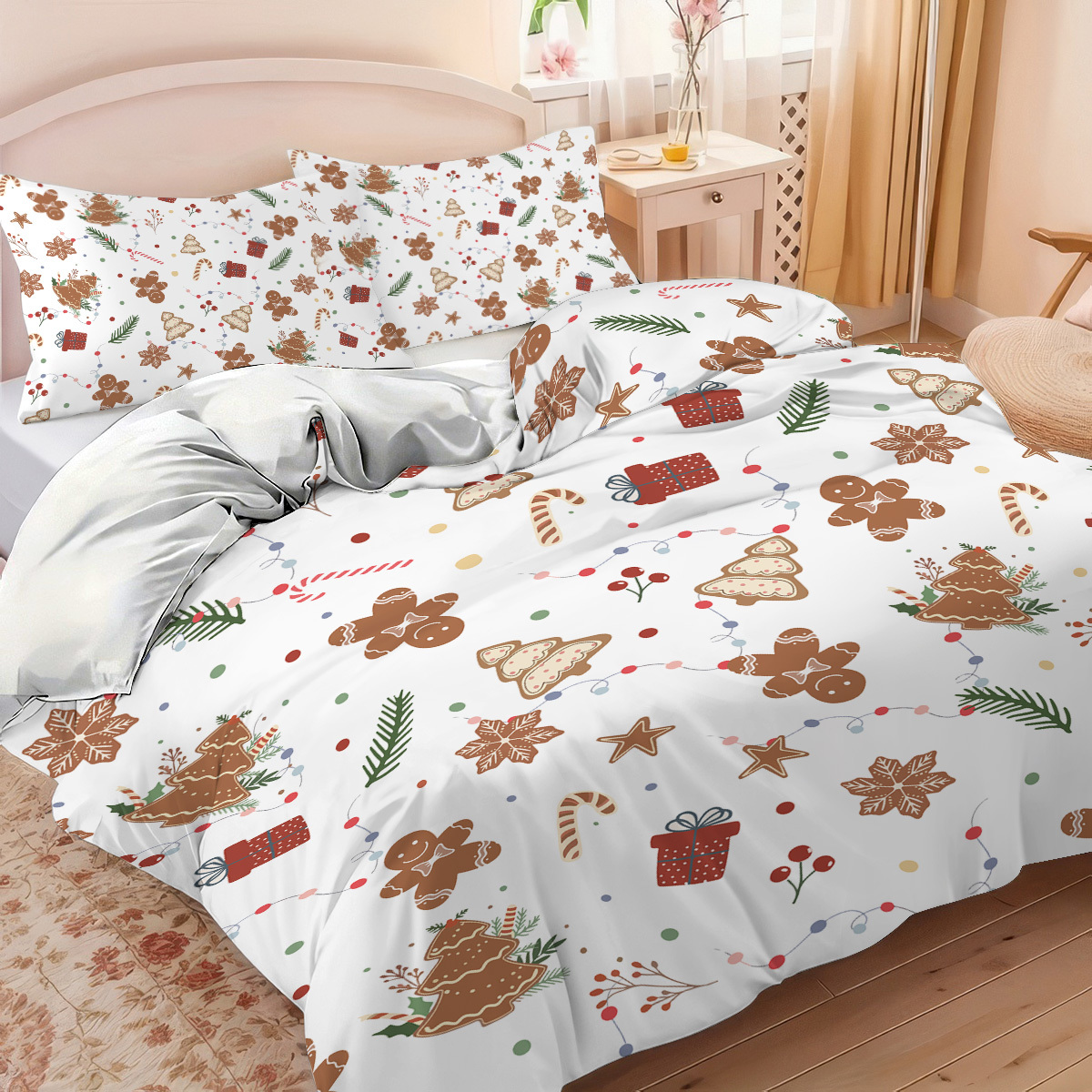 3 pack (1 täckeöverdrag + 2 örngott utan kärna) - Temu Sweden