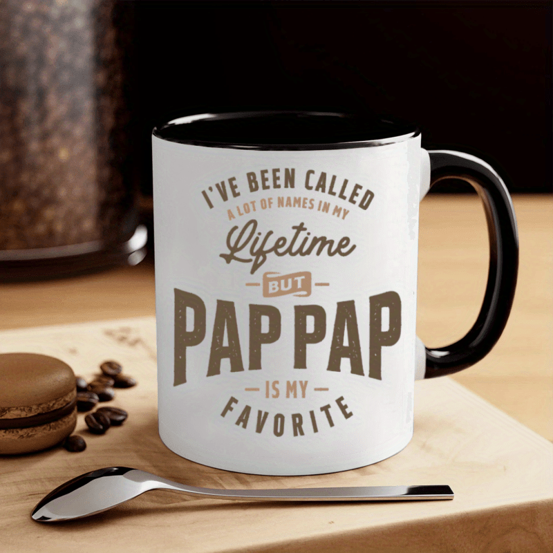 1pc 11oz   is   ceramic coffee mug ideal gift for grandfathers dishwasher safe reusable   family   and birthdays details 2