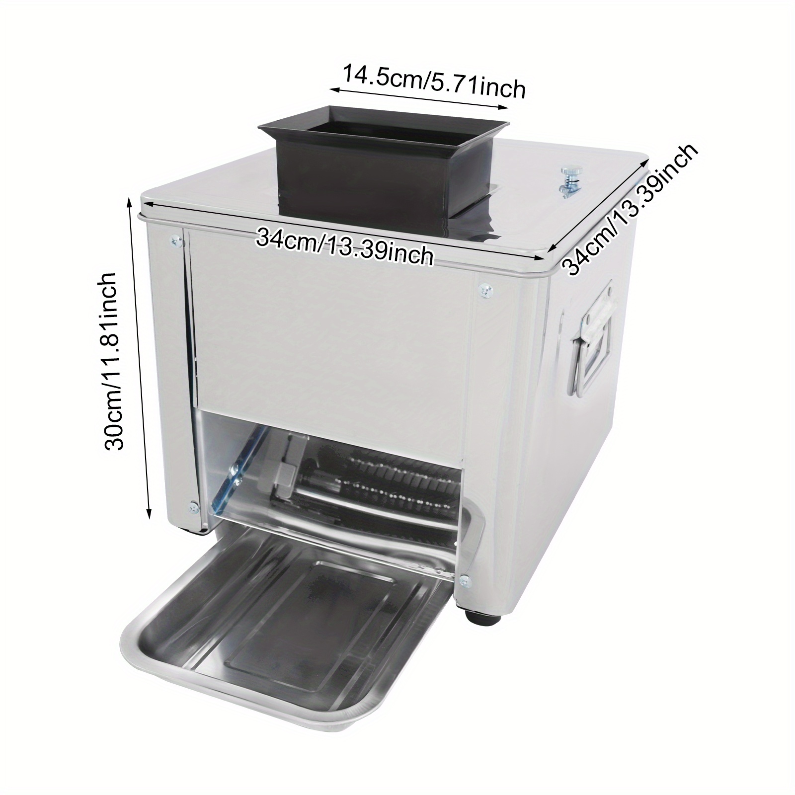 850W Electric Meat Slicer, 7Mm Stainless Steel Meat Cutter, Handles 330 Lbs. Per Hour, Ideal for Home Commercial Use, Cutting Boneless Pork, Chicken And Fish