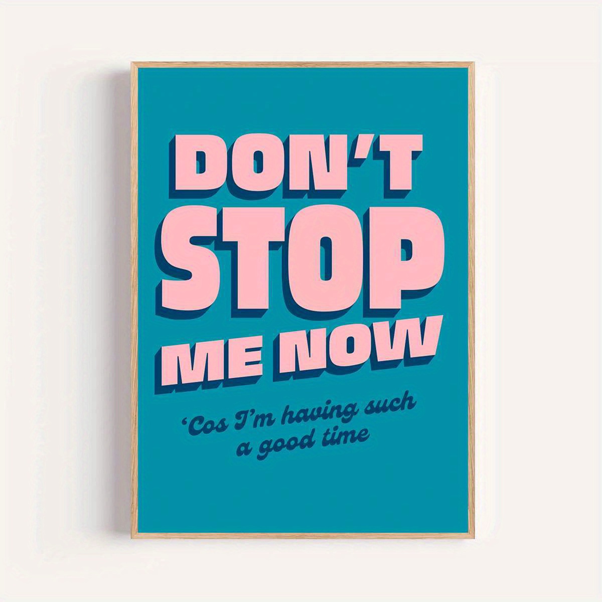 TEMU 2d Flat, 1pc Motivational Poster - Retro Minimalist Modern Vertical Lettering Art Print, " " Canvas - Indoor/ Wall Decor Suitable For Living