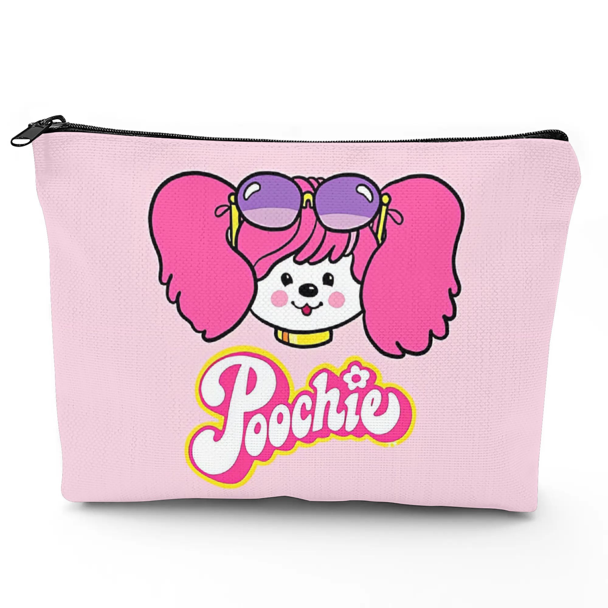 TEMU Poochie Face Retro 80S Borsa Trucco per Cani per Tavolo da Trucco o Vanity, Ti Mantiene i Tuoi Prodotti All'Alcova