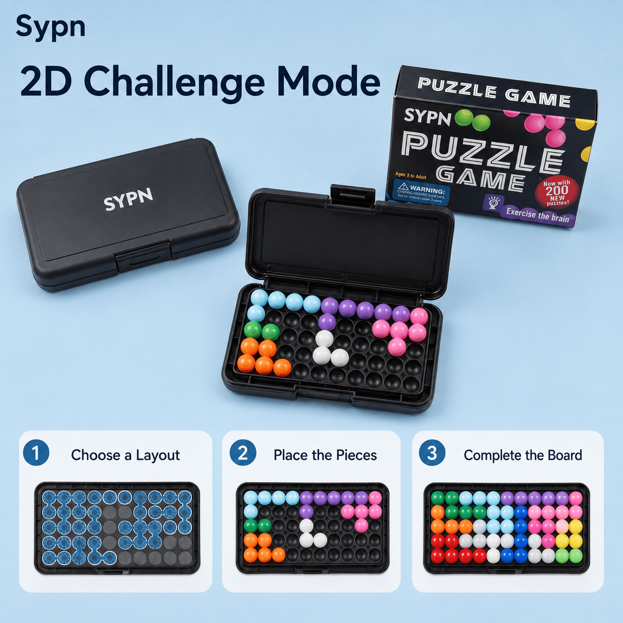 200 Levels 3D Puzzle Pyramid, Logic Brain Teaser