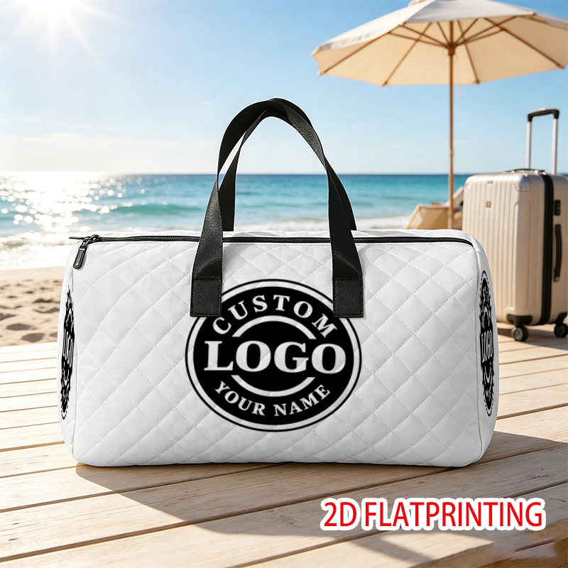 TEMU Custom Logo Name Print Travel Duffle Bag Large Portable Weekender Handbag