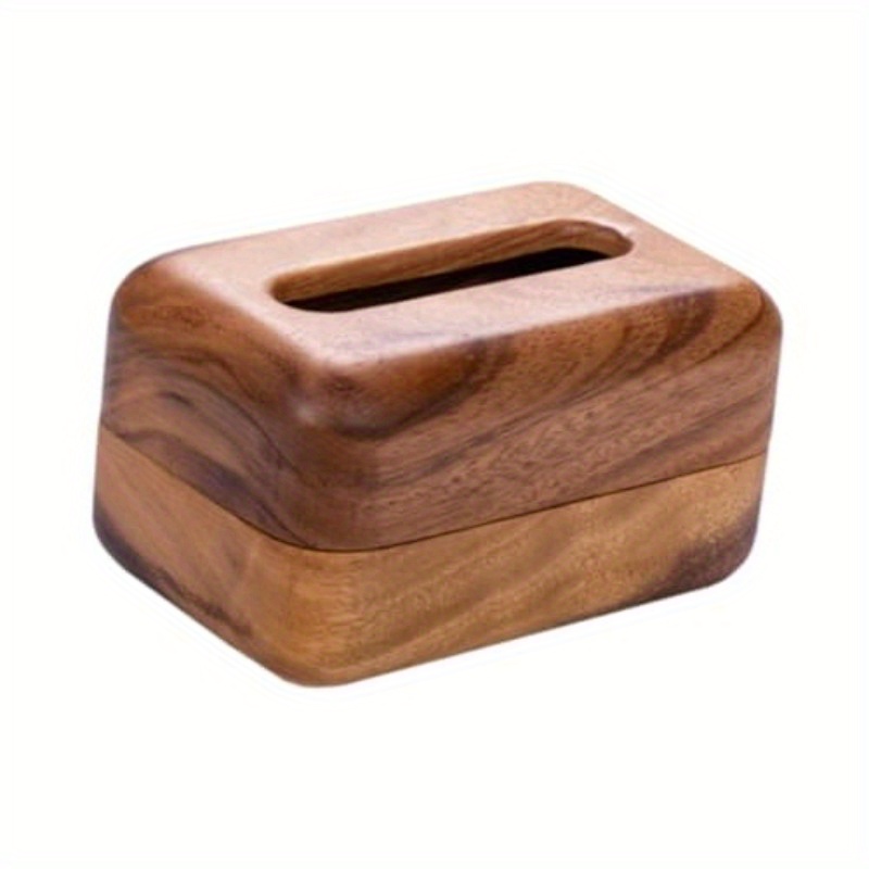 elegant wooden tissue box cover with handle round napkin dispenser for home nightstand or restaurant decor natural     living room or bathroom bathroom organizer elegant design   bathroom decor and accessories Product details 5