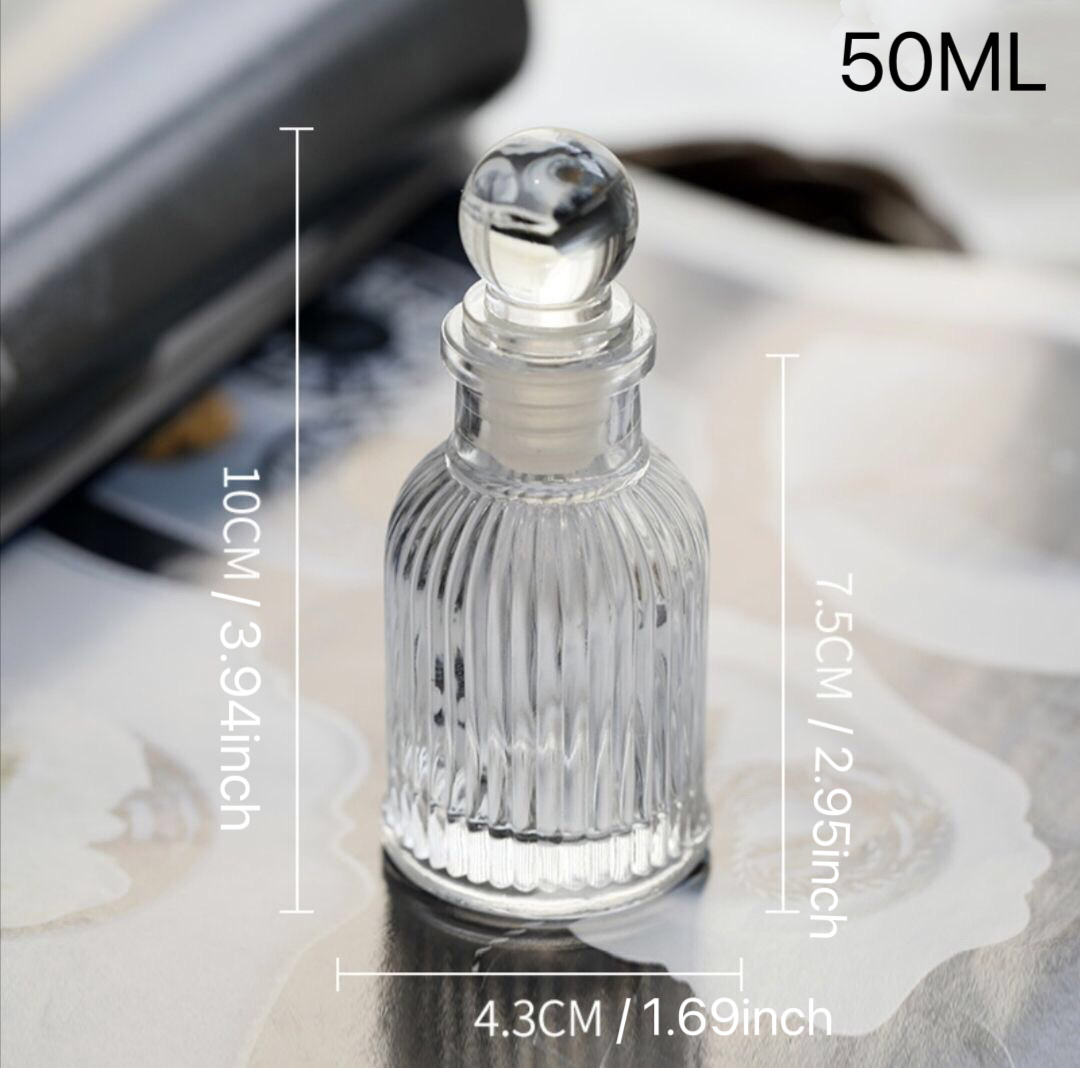 striped transparent glass bottles metallic screw cap oval Temu