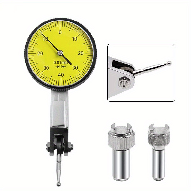 TEMU 1pc Table Seat Inclinometer, Table Seat Inclinometer, Shock Resistant And Lever Gauge, Lever Dial Gauge, Small Dial