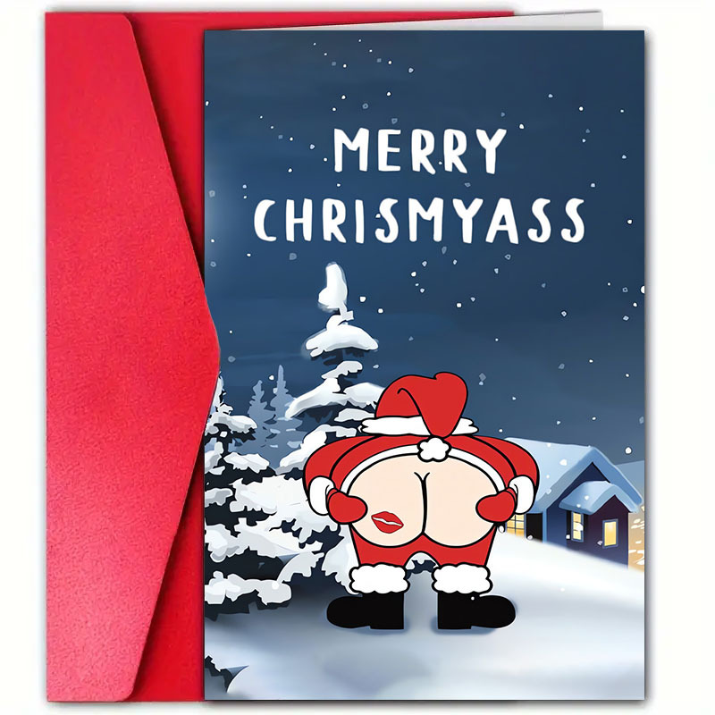 

1pc, Christmas Envelope (12cm*18cm), ' Christmas' Spoof Greeting , , For Mom, Dad, , , , Colleagues, Christmas