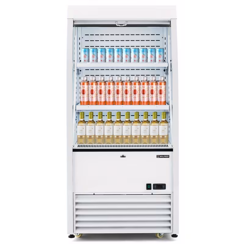 refrigerator for commercial displays in restaurants a showcase for cafes and shops featuring a 6 7 cu ft capacity and a vertical air curtain design measuring 27 6 inches Product details 1