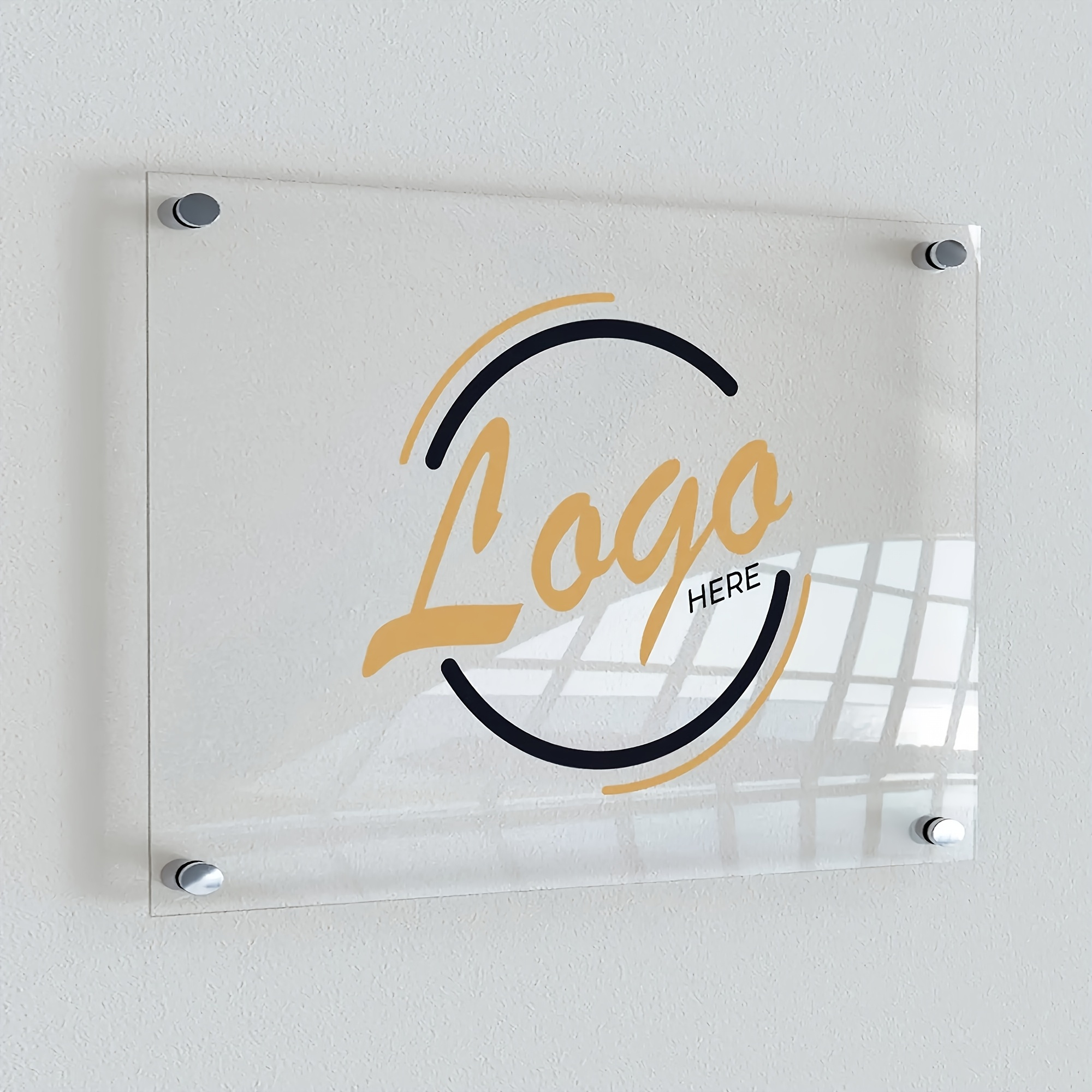 TEMU 1 stuks Aanpasbaar Acryl Bord, voor Bedrijfsnaamborden en Branding, Gepersonaliseerde Wandpaneel, Geschikt voor Kantoordeuren en Binnen- en