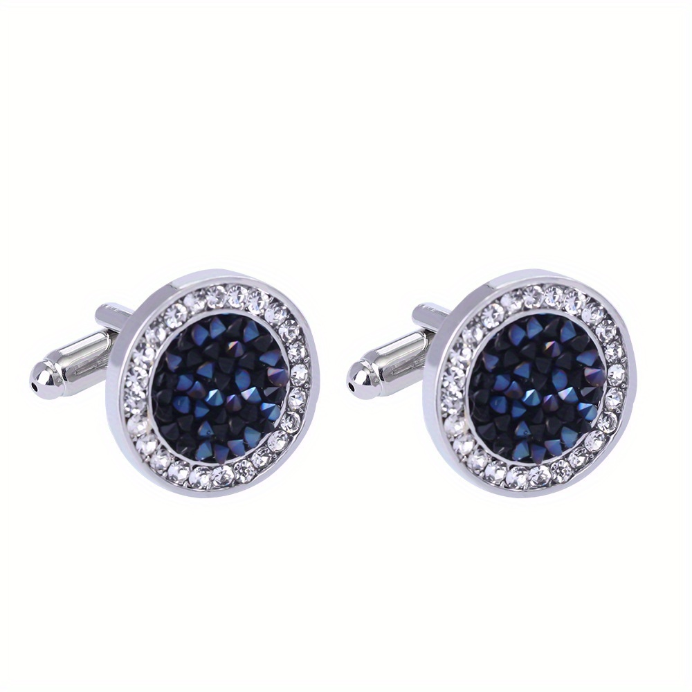 Boutons De Manchette Pour Homme, Cristal Zircon Bouton De Ma