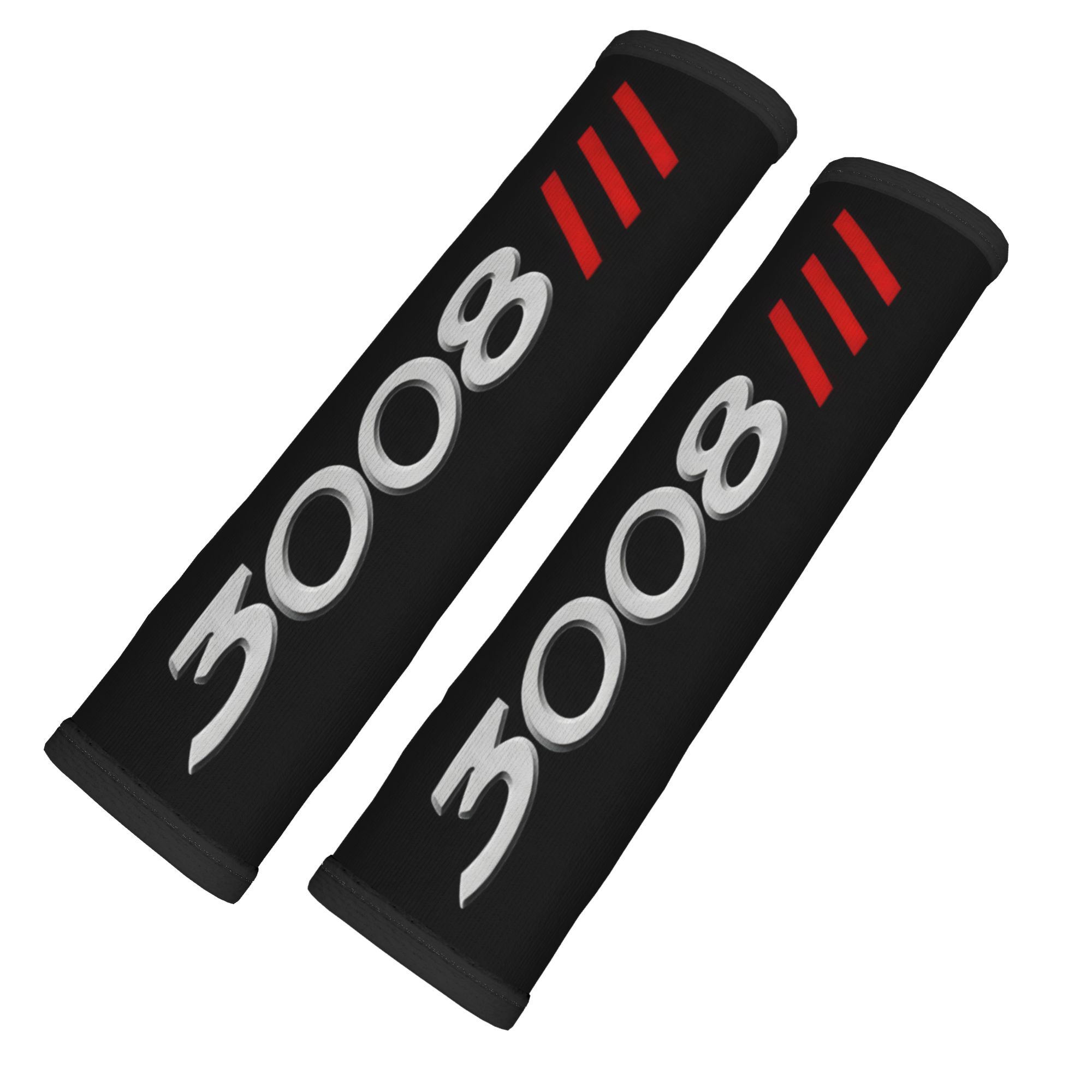 TEMU Lot de 2 protège-épaules de ceinture de sécurité de voiture à imprimé 3008, ajustement universel, , ajouts tendance pour de l'auto,