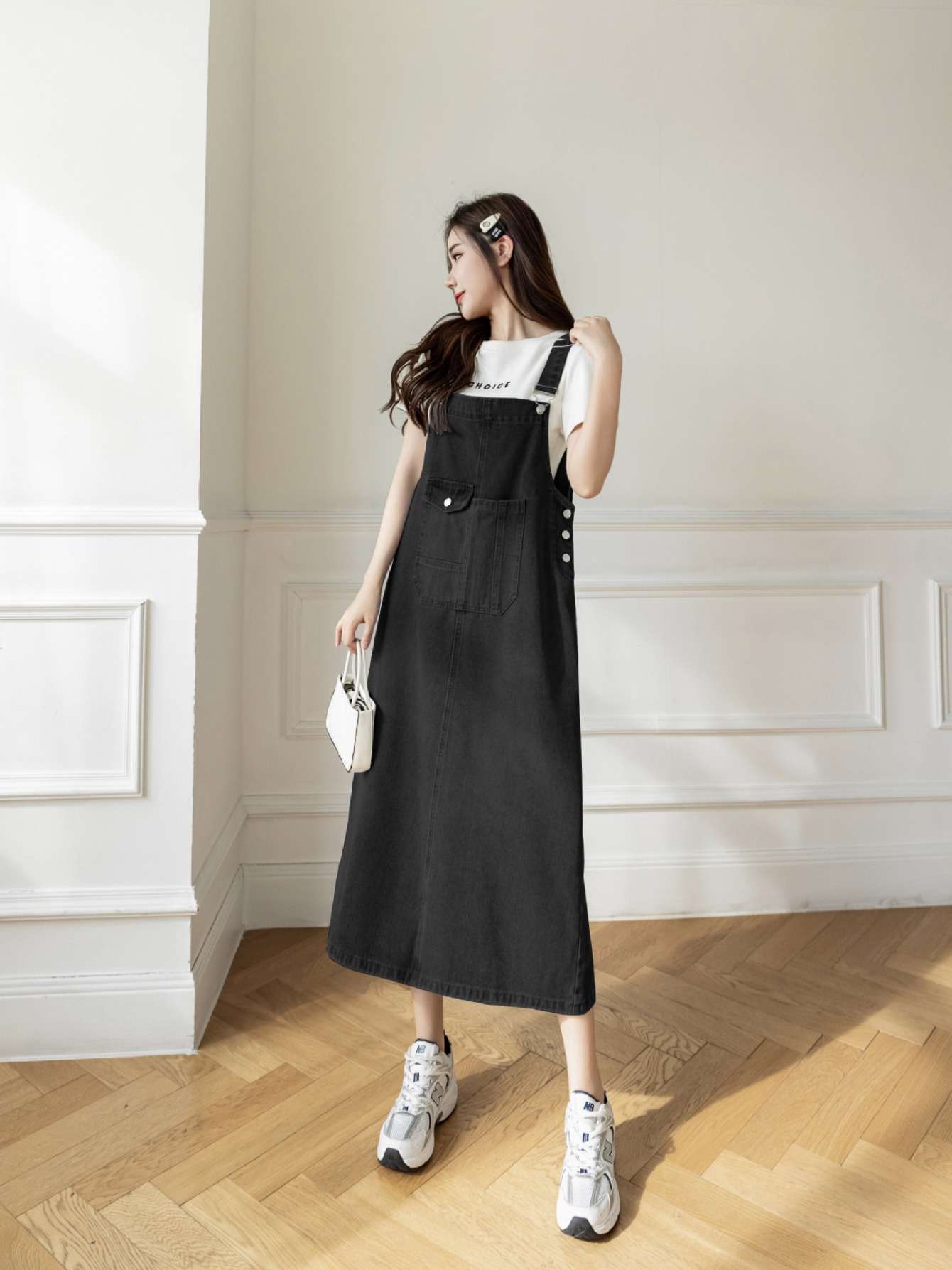 denim overall dress sold on Temu United States