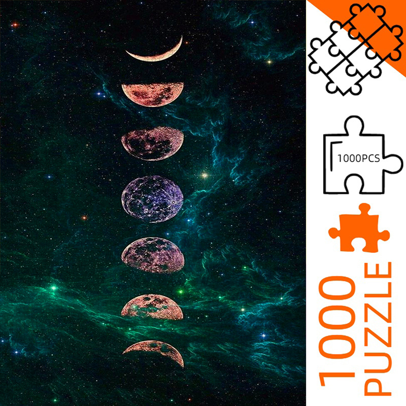 Rompecabeza De La Luna Con Cartón Rompecabezas La Luna The Moon