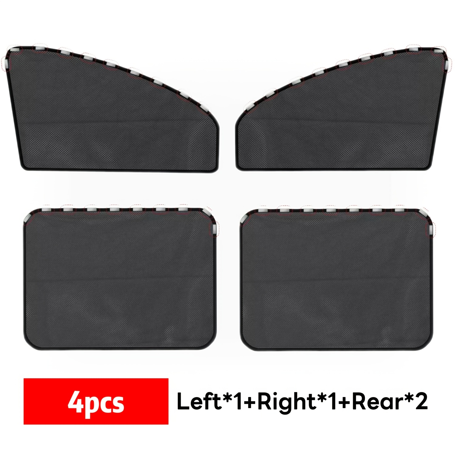 4pcs Magnetic Car Window Sunshades, Featuring Protective And Privacy Screens - Heavy-Duty Mesh Front/Rear Covers, Easy to Install/Remove, Suitable for All Vehicles, Trucks, Suvs - Heat Insulation And Glare Reduction solely for Parking Use
