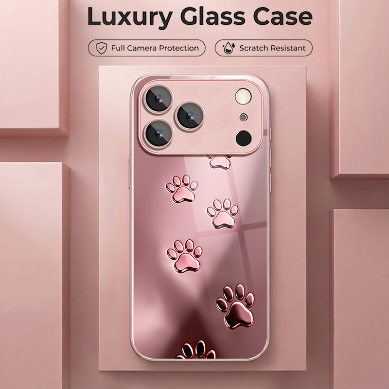 TEMU Phone Case - Print On Fashion Gradient Background, Aesthetic, Individual, Premium Pattern Glass Phone Case For Iphone