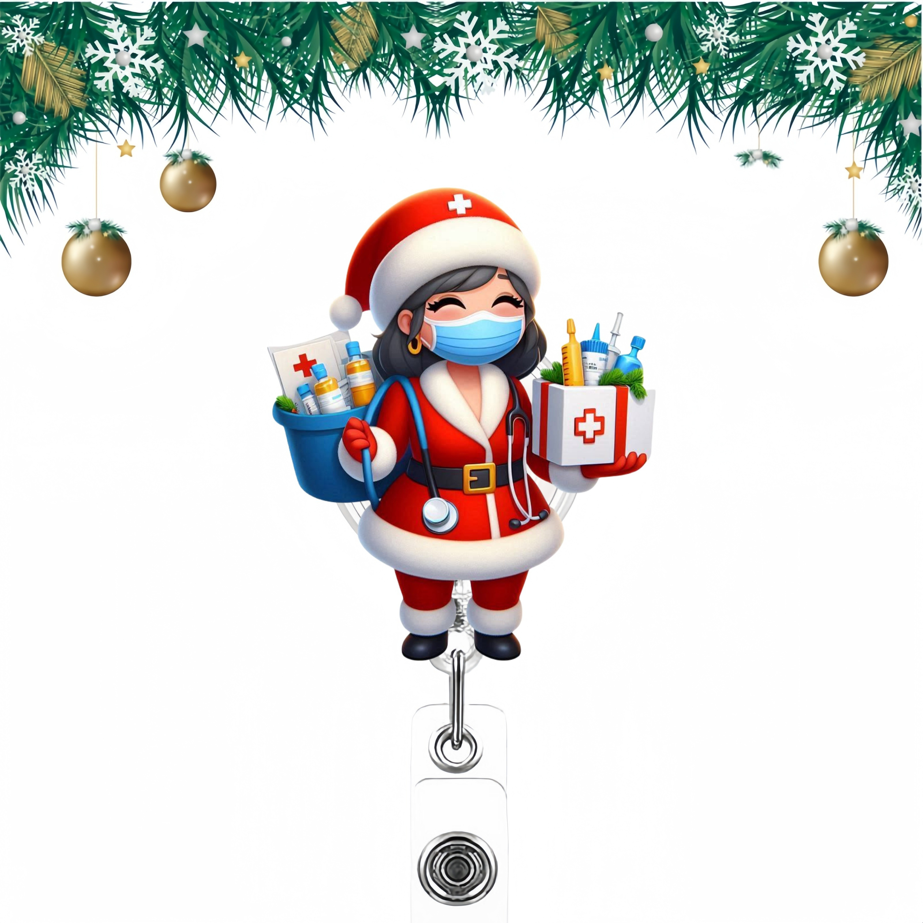 

Christmas- Retractable Nurse Id - , For Nurses, Doctors, Rn & Lpn -