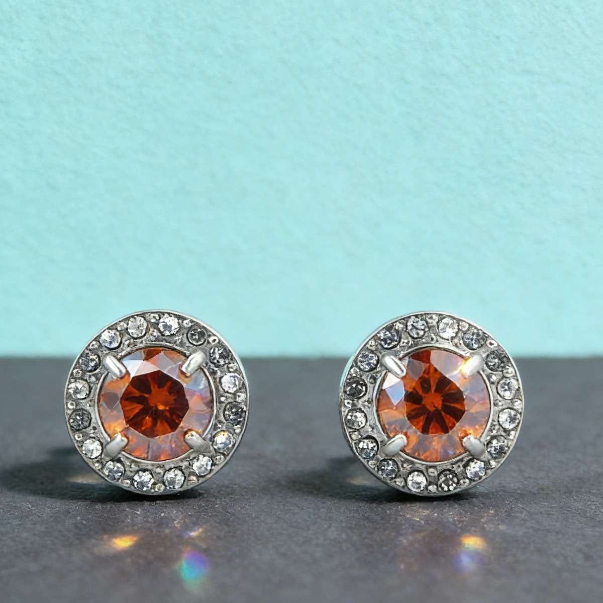 Women's Luxurious Synthetic Moissanite Stud Earrings