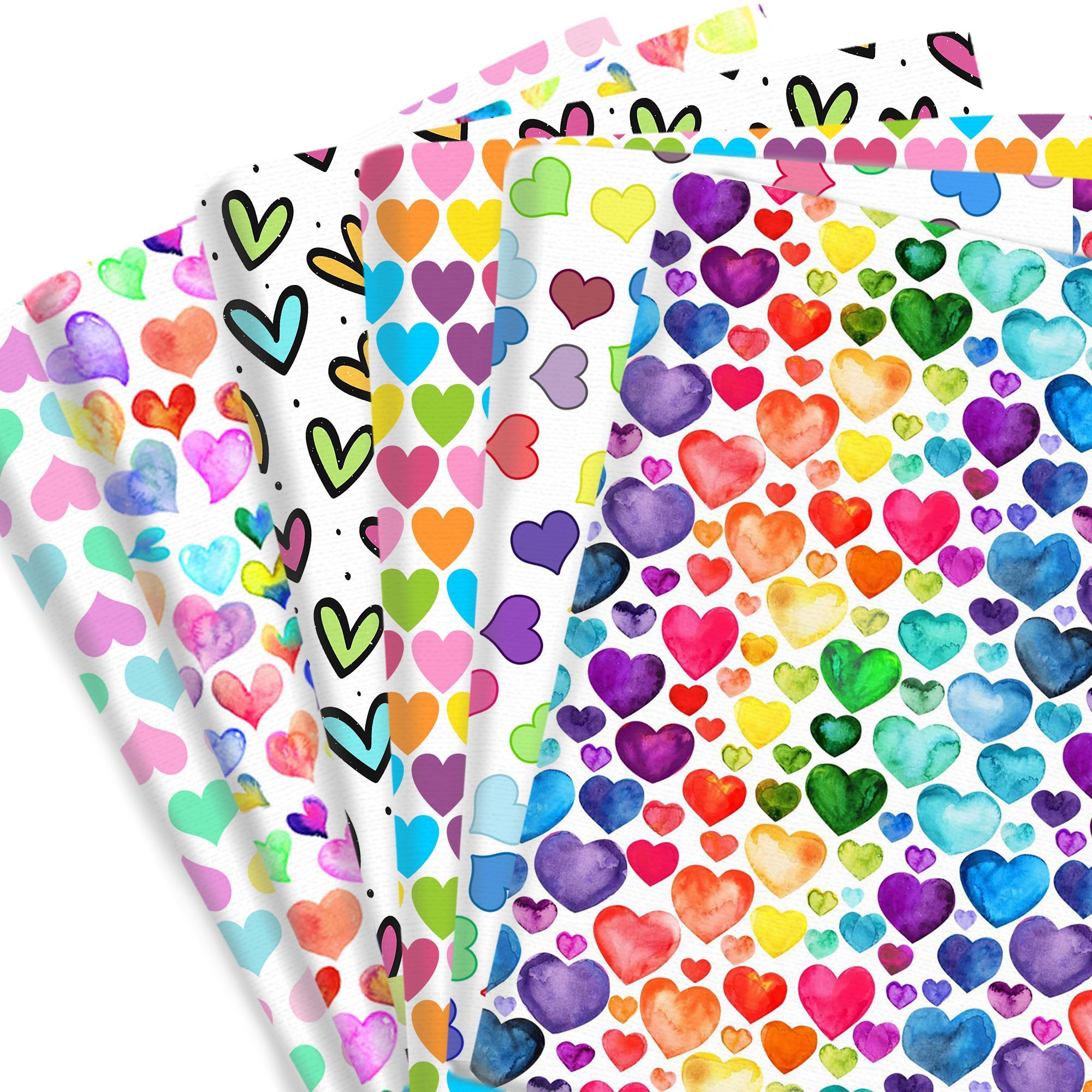 

1pc Vibrant Rainbow Heart Polyester Quilting Fabric - 57x19.68" Pre-cut, Hand Wash Diy Crafts, Patchwork & Doll Clothes