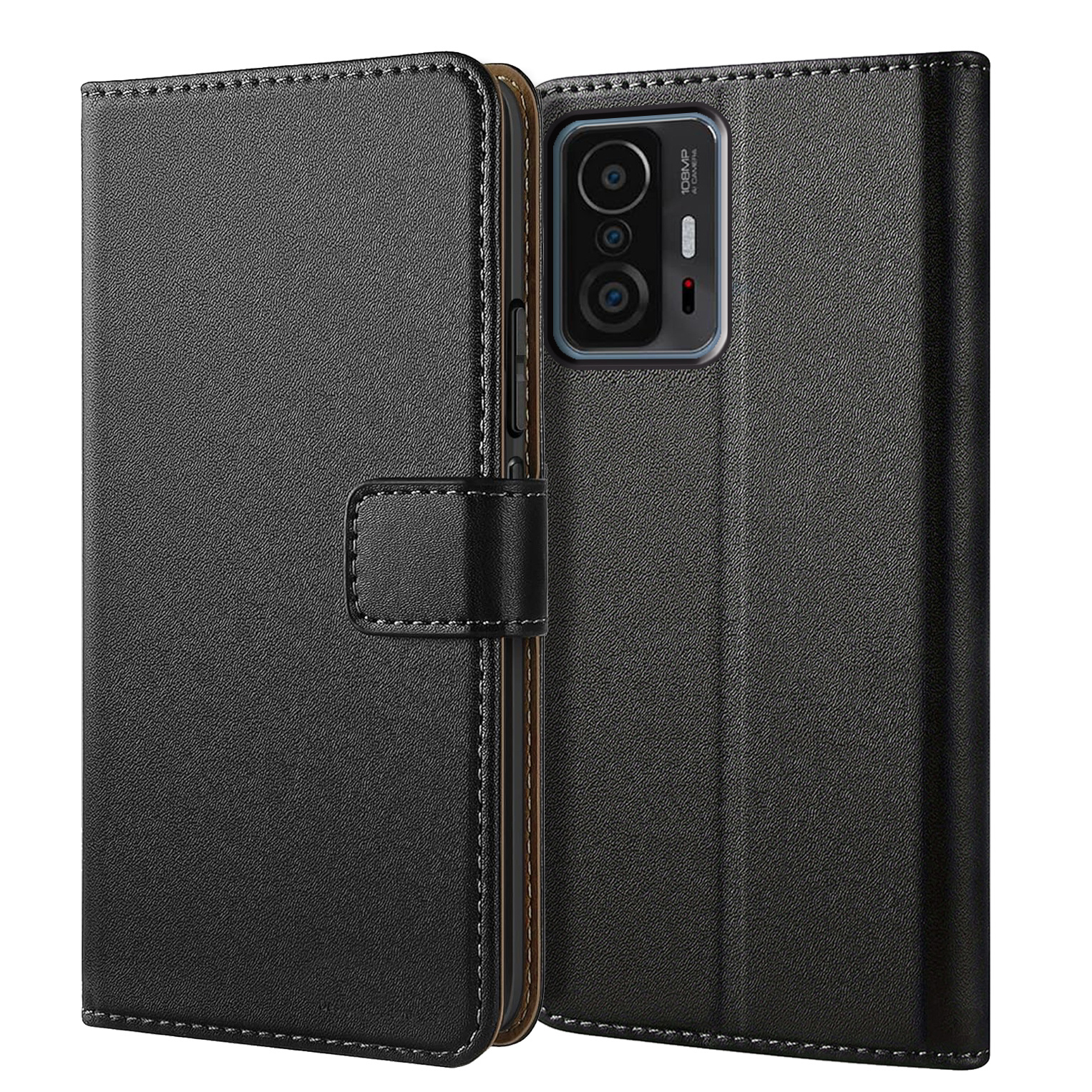 TEMU Custodia per telefono - Custodia a portafoglio per Xiaomi 11T / 11T Pro con cavalletto, realizzata in con scomparto per carte