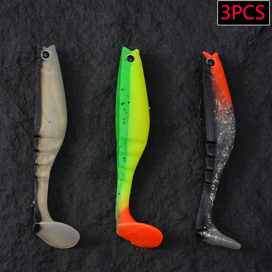 TEMU 3 stuks/tas Handgemaakte T-Tail Jig Head Soft Bait Kunstmatige voor Snoek Tackle Vis Lokmiddelen Wormen Karper Drop Shot Swimbait