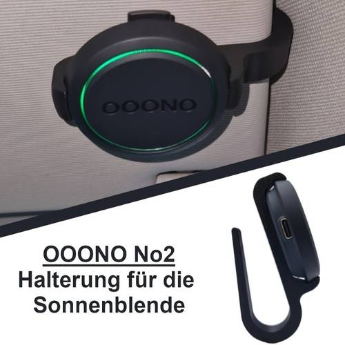 halterung für no2 co | für die montage am sonnenblendenschutz konzipiert, mit extra stabilem halter aus uv- hitzebeständigem abs-kunststoff,