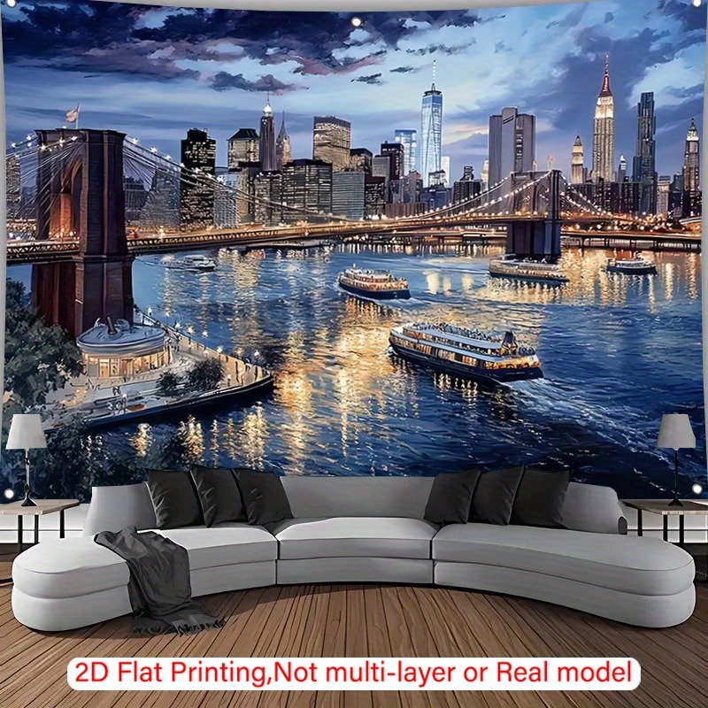 1pc     wallpaper backdrop with   lower   horizontal peel stick tape for easy hanging no tools electricity realistic nyc for decor weddings parties photo  