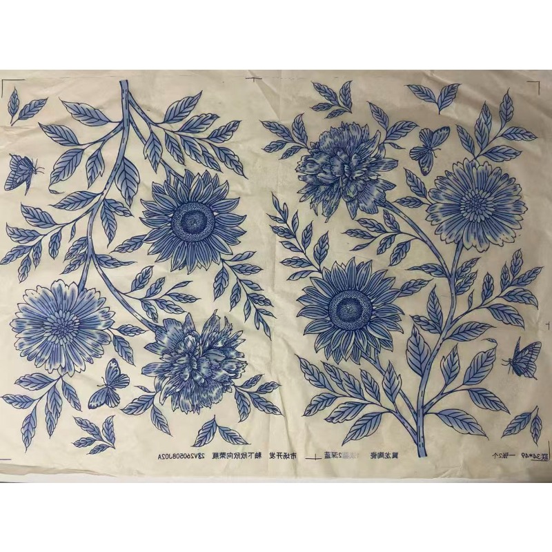 TEMU 1 pz Carta di trasferimento per ceramico - Resistente al calore, per decorazioni sottosmalto con motivi brillanti su ceramiche