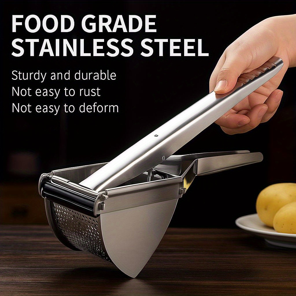 Manual Hand Food Press & Juicer - 3.94 Inch Stainless Steel, With 2 Discs, For Citrus, Pomegranate, Lemon, Orange, Easy Squeeze, Dishwasher Safe