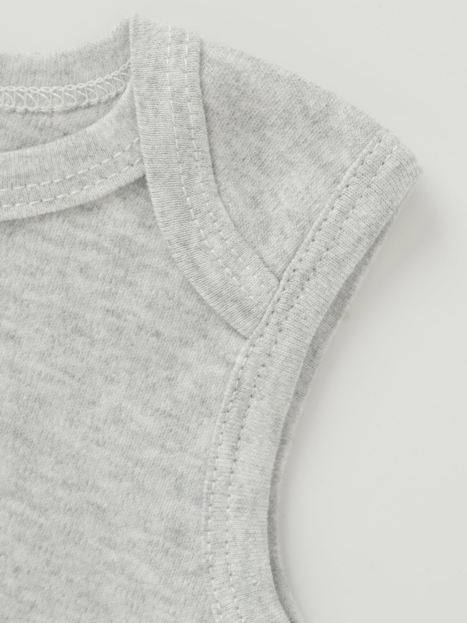 5pcs baby boy solid color basic bodysuit sleeveless crew neck   romper with   stretch   regular   boy clothes   sleeveless romper for outdoor Product details 3