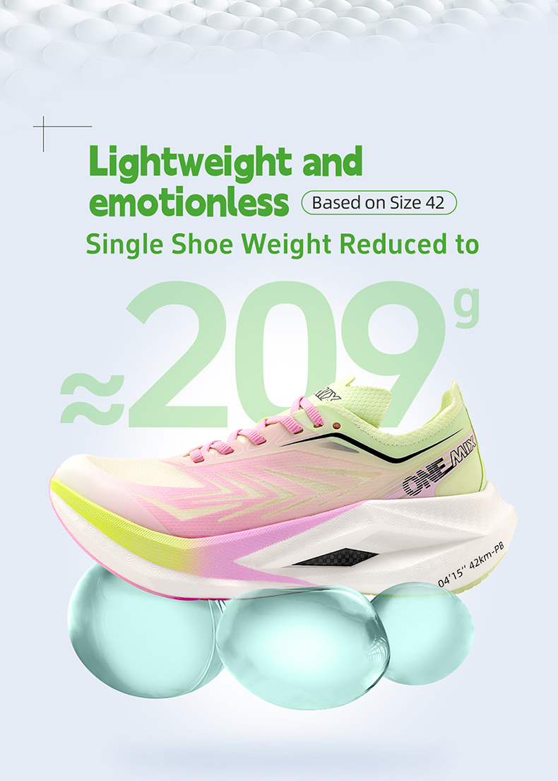Sneakers, Lightweight Design Professional Carbon Plate Racing Running Shoes, Cushioned and Breathable, Full-sole Carbon Plate, Specialized for Marathon, Sprint, and Racing Training