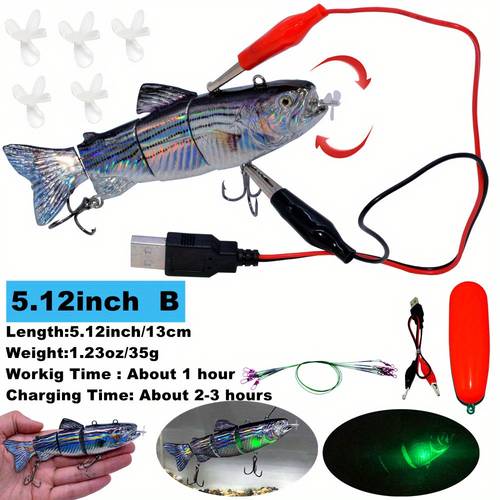 fishing lures electric bait swimbait usb rechargeable bait automatic swimming trout lifelike fish crankbait for catfish fishing tackle