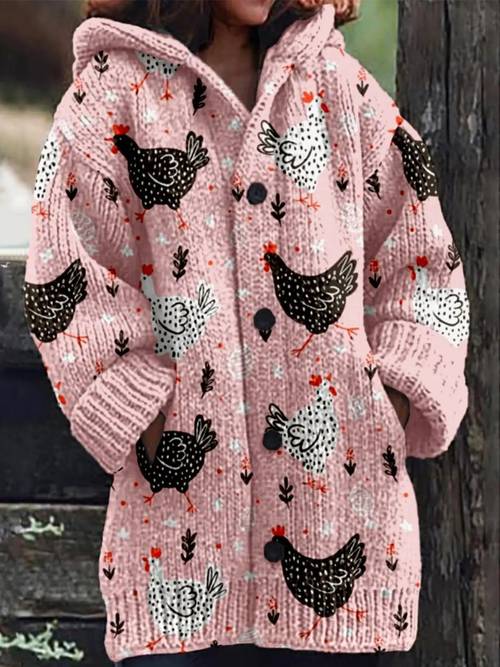 elegant and versatile european and cardigan womens long sleeved hooded cardigan with built in pockets