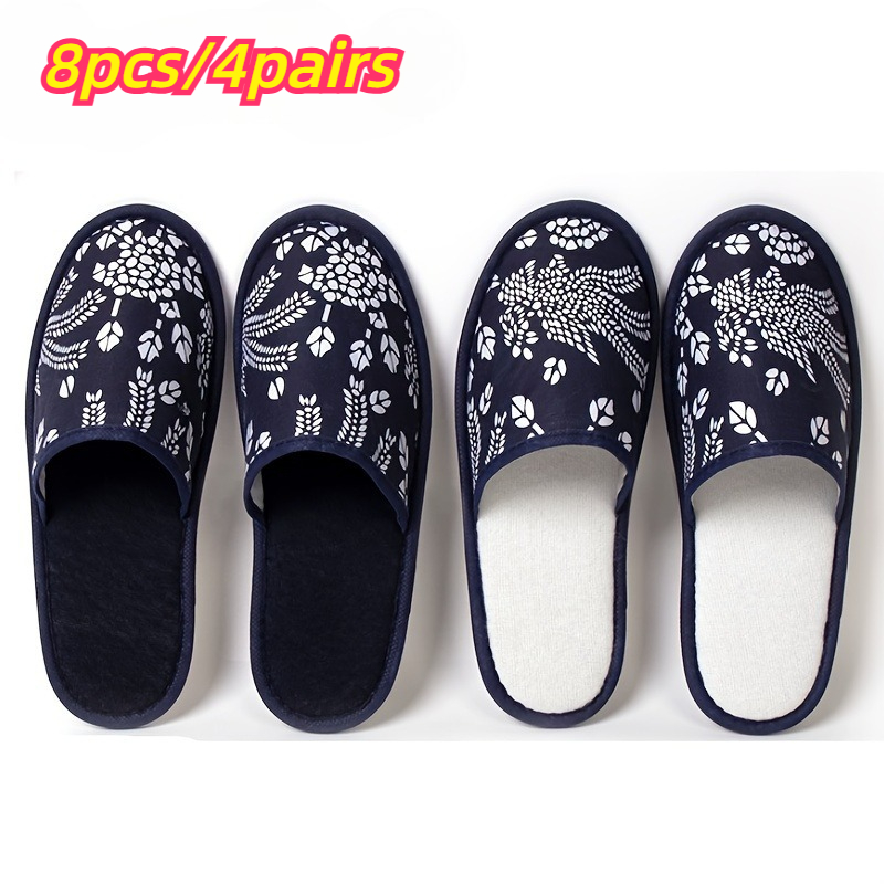 8pcs Women's Home Slippers - Anti Slip Eva Sole, Suitable For Indoor/outdoor Wear, Suitable For Families, Hotels, Beauty Salons - Elegant , Easy To Foot Set, Fashionable And Shoes, Women Shoes