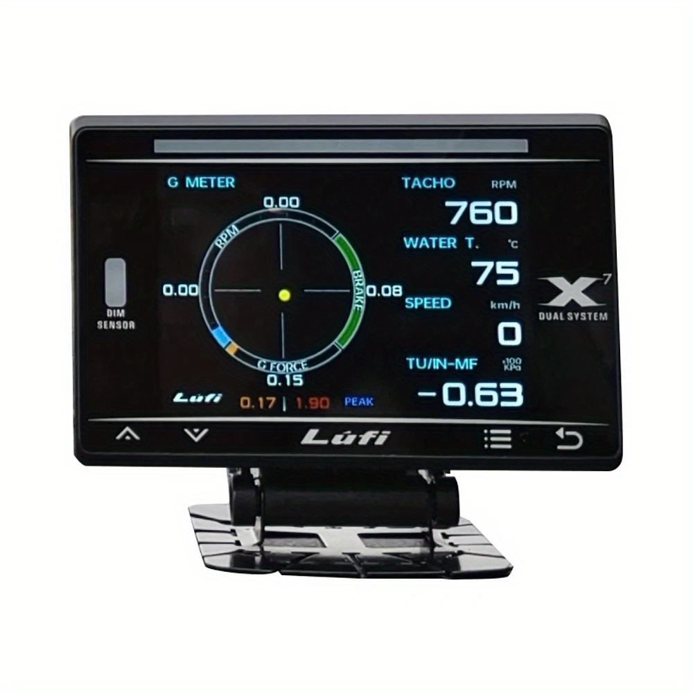 新型 第四世代 lufi x7 ヘッドアップディスプレイ obd計器 水温 排気