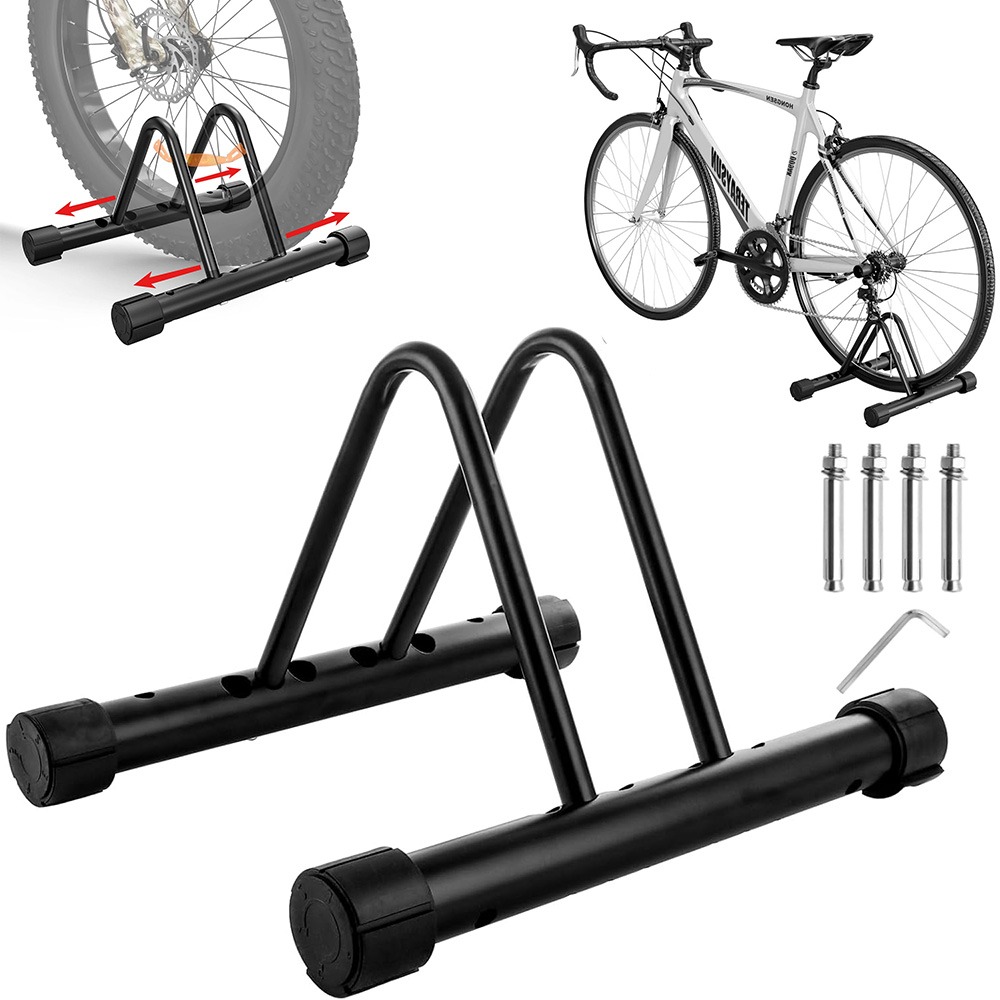Image of Stand, Adjustable Bicycle Rack, Bike Storage Organizer For Indoor Outdoor Home Garage, For Mountain And Road Bikes