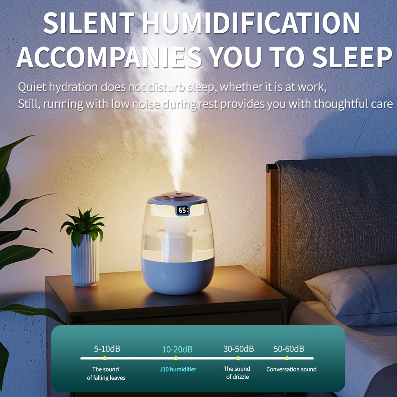 

| Usb-powered High-capacity Humidifier With Atomizing Technology - Ideal For Bedroom & Desk, Features 50db , 360° Ambient Light, And 180ml Capacity, Humidifiers For Bedroom